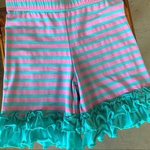 Pink & Turquoise striped shorts